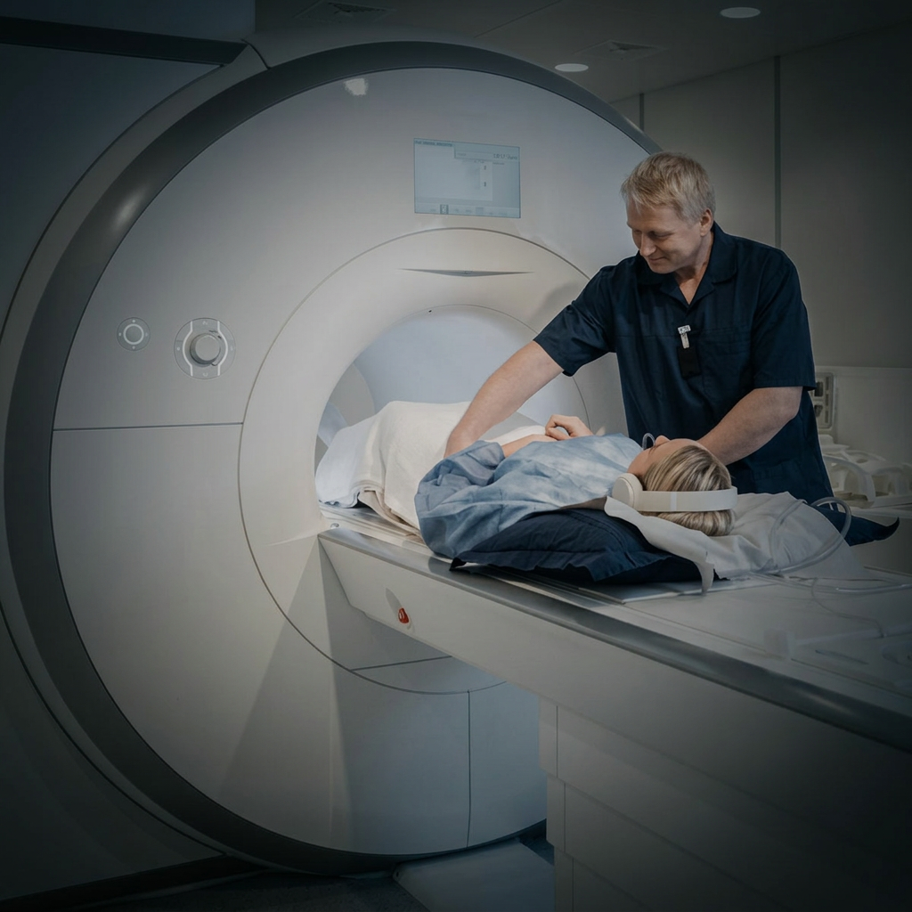 Unique Imaging PET-CT scanner with patient and technologist